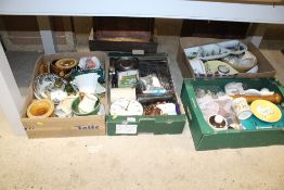 Four boxes of miscellaneous glass and china etc.
