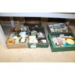 Four boxes of miscellaneous glass and china etc.