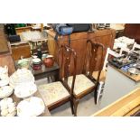 A pair of Queen Anne style dining chairs with need