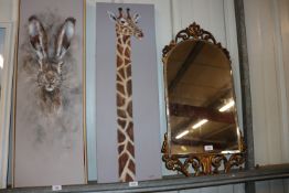 John Ryan, "Giraffe" signed acrylic