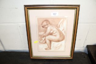 After August Renoir, framed and glazed print depic