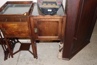 A 19th Century mahogany tray top bedside cupboard