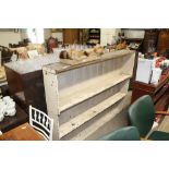 A white painted pine plate rack