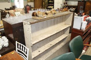 A white painted pine plate rack