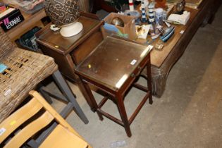 A 19th Century mahogany bedside table fitted singl