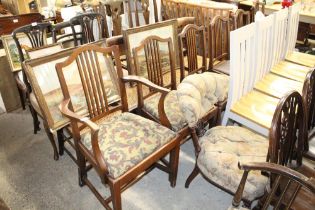 A set of six mahogany dining chairs, comprising of