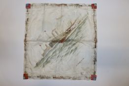 A silk handkerchief "Atlantic Convoy 1917" plus an