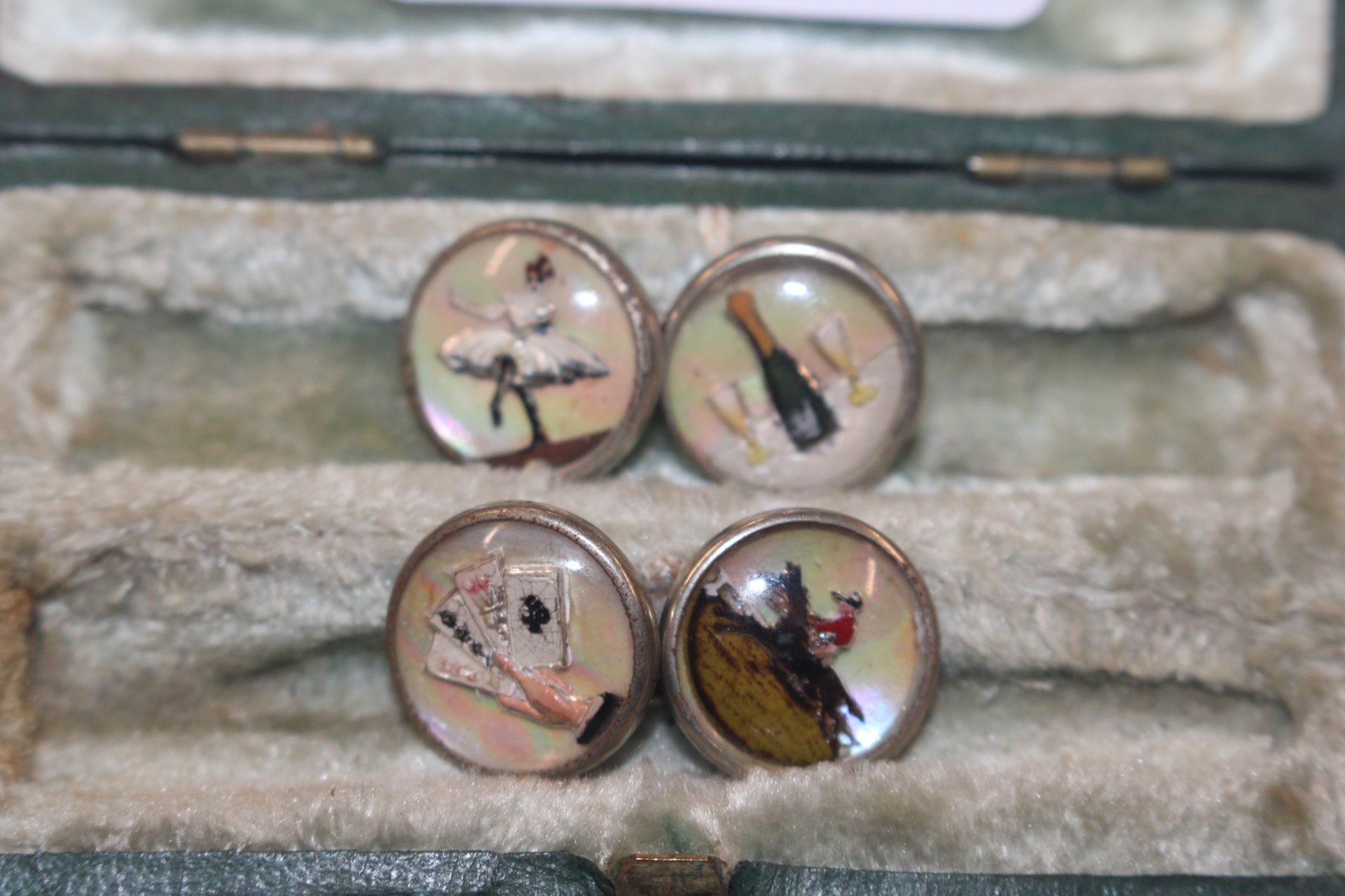 A pair of vintage cuff-links