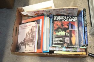 A box of various books