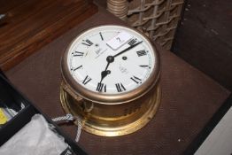 A Schatz Royal Mariner brass cased ships clock