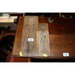 Two antique gingerbread moulds