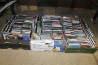 Three boxes of miscellaneous CDs