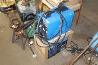 A Draper Storm Force 150A MIG welder with original