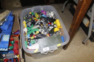 A box of miscellaneous Lego pieces etc.