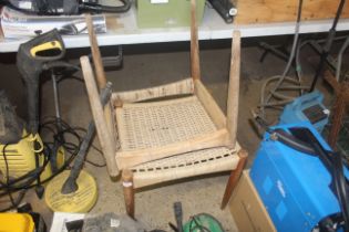 A pair of strung top seated stools 1x AF