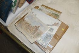 Three Victorian and later unframed watercolours