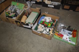 A quantity of various Playmobil toys including far