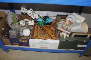 Three boxes of miscellaneous items including lamps