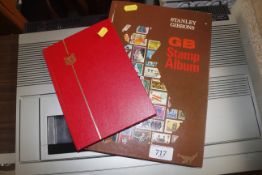 Stanley Gibbons stamp album and part contents and