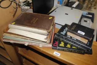 A collection of sheet music and books