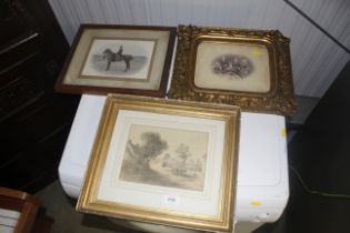 19th Century school watercolour study, a vintage p