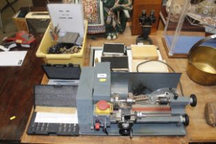 A variable speed micro lathe No. CJ9513, various a