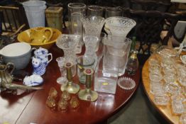 A collection of miscellaneous cut and other glass