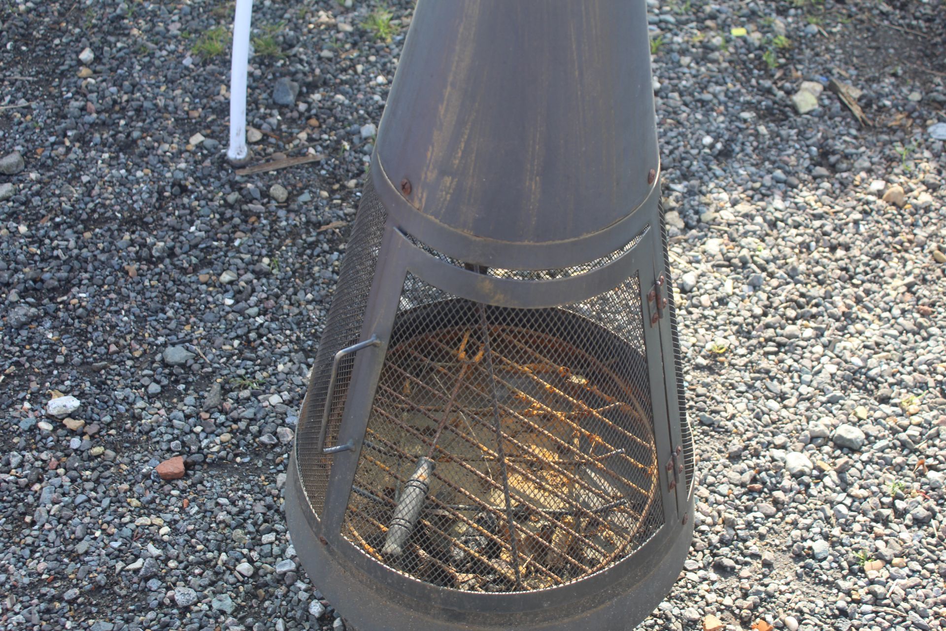 A large metal chimenea - Image 2 of 2