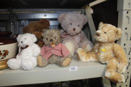 A collection of teddy bears