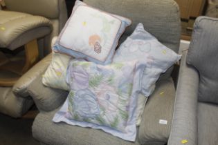 A collection of cushions