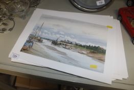 A collection of David Green local prints unframed