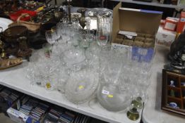 A large quantity of miscellaneous table glassware
