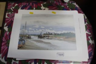 A collection of unframed David Green prints