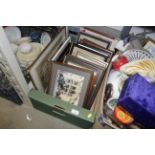 A box of miscellaneous prints etc.