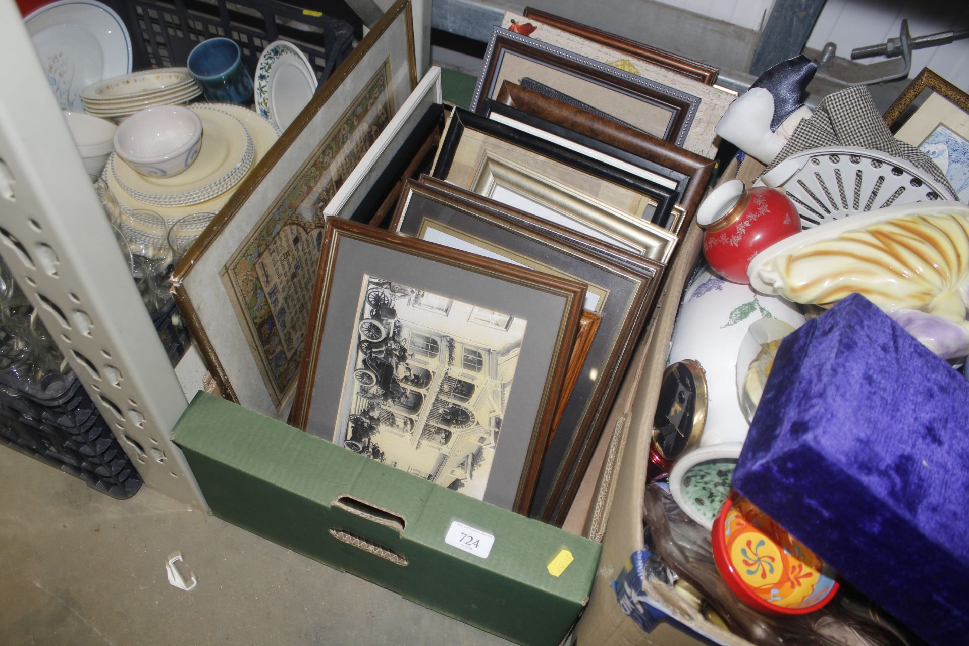 A box of miscellaneous prints etc.