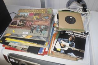 A collection of miscellaneous LPs and singles