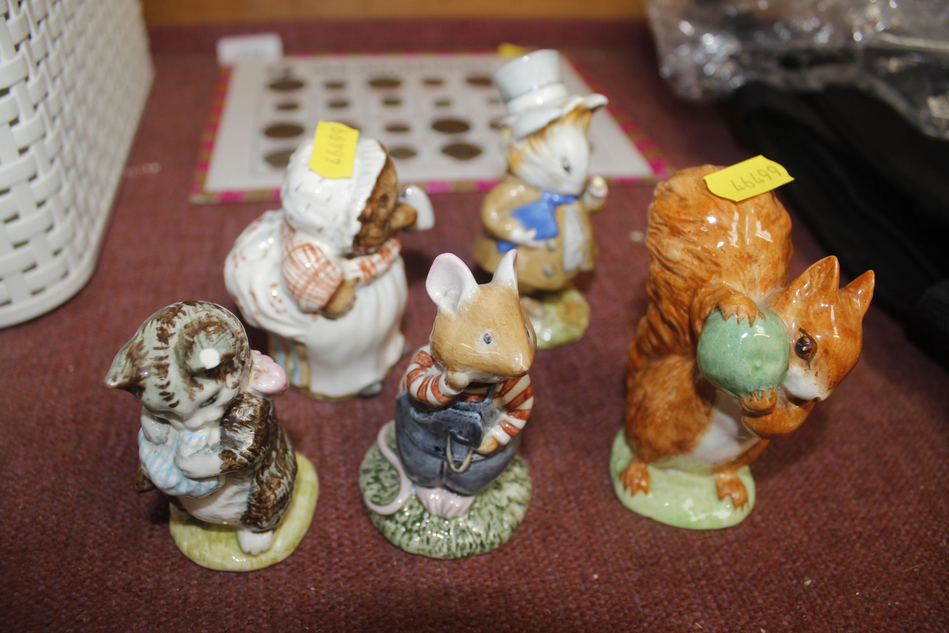 Five Beswick Beatrix Potter figures