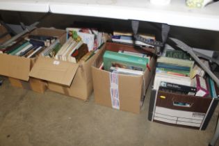 Four boxes of miscellaneous books