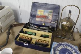 A boxed Hornby train set