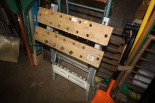 A folding work bench