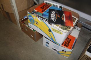 Three boxes of miscellaneous books