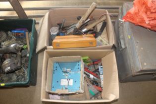 Two boxes containing various tools to include a Jo