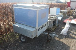 A Daxara 107 single axle, unbraked box trailer, wi