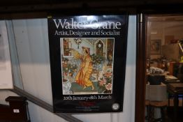 A Walter Crane, Whitworth Art Gallery poster