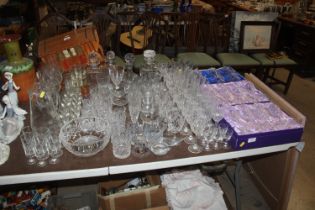 A large collection of Edinburgh crystal table glas