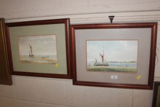 20th Century school, two watercolours depicting ri