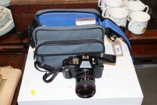 A Pentax camera and case