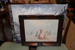 Bernette, oils on canvas a pair of Parisian street