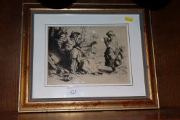 William Strange "The Tinkers" etching