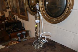 A Strathearn glass table lamp